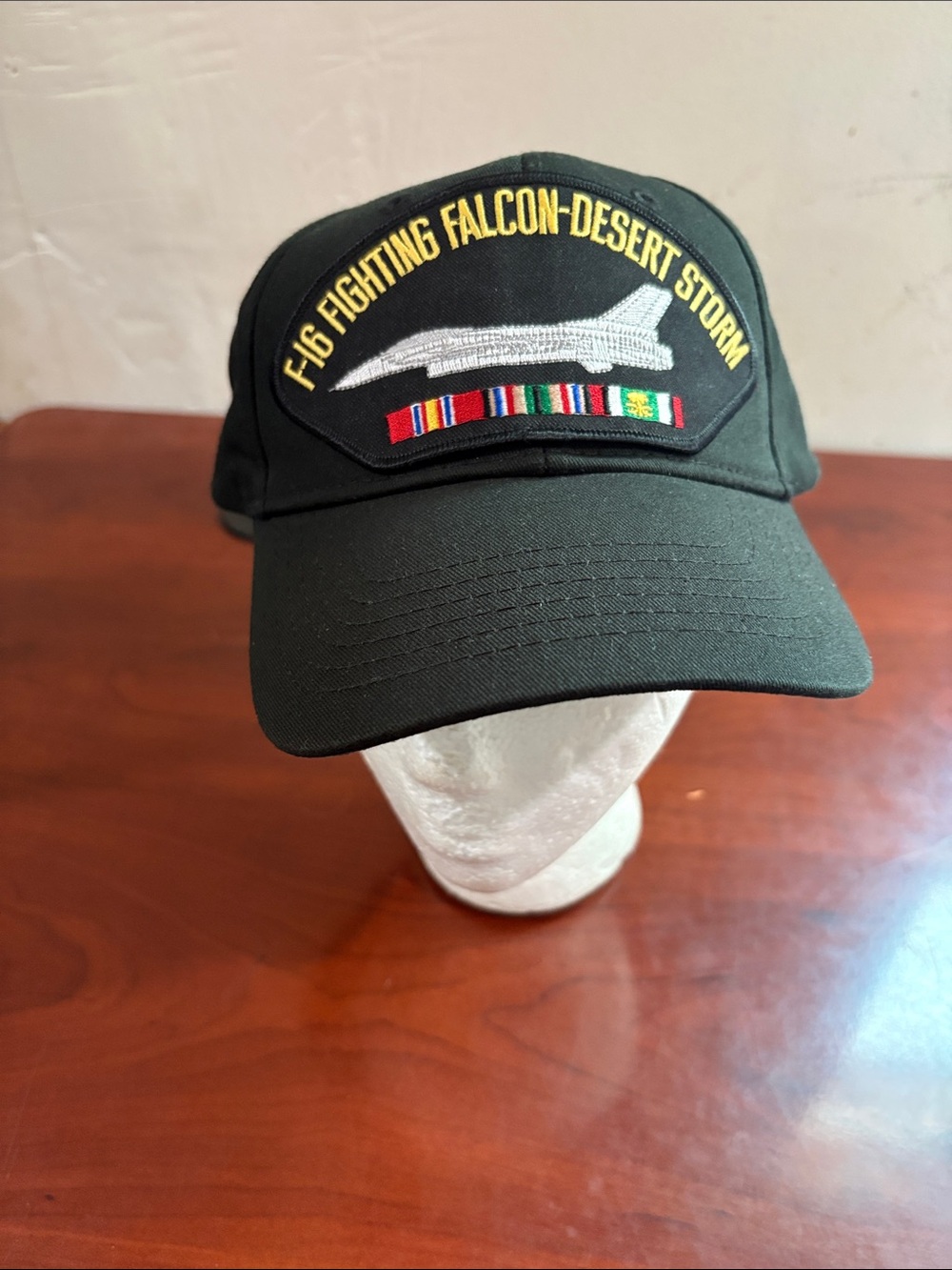 F-16 Fighting Falcon - Desert Storm 
Patch Baseball Cap - Black
